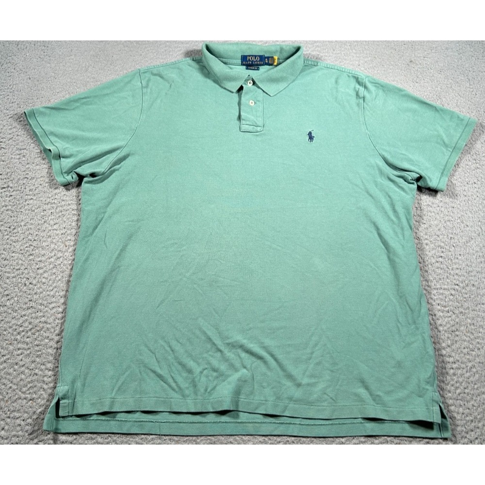 Polo Ralph Lauren Polo Shirt Men XL Green Classic Fit Pony Logo Golf Performance